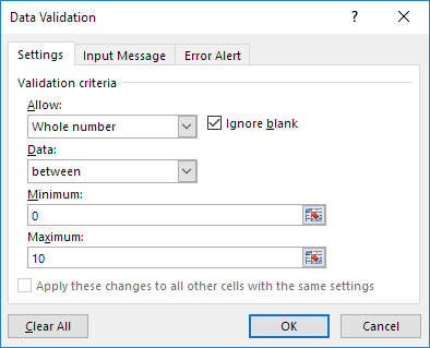 Validation Criteria