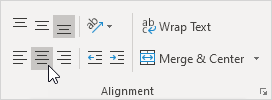 Center Alignment