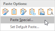 Click Paste Special