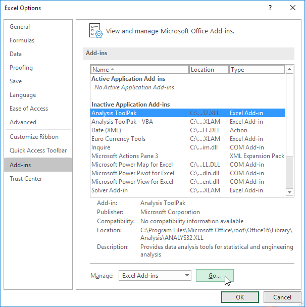 Click Analysis ToolPak