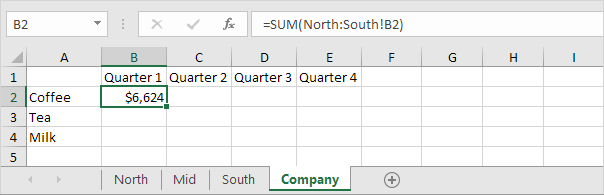 3D-reference in Excel