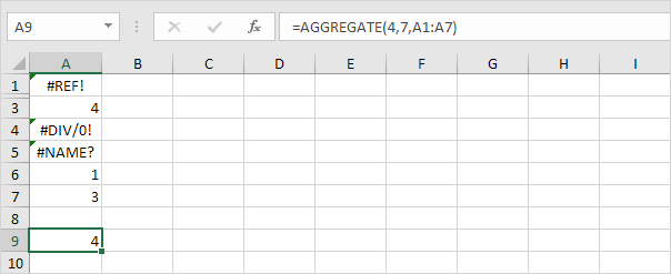 Ignore Error Values and Hidden Rows