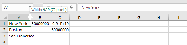 Change Column Width