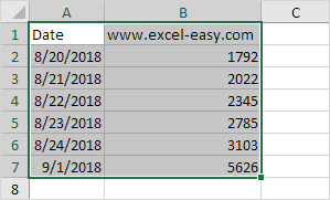 Select a Range in Excel