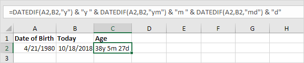 Calculate Age in Years