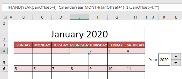 Calendar Formula