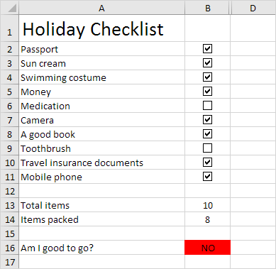 Checklist Example