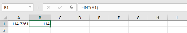 Int Function in Excel