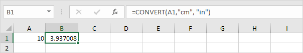 Centimeters to Inches