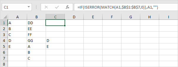 Unique Values in First Column