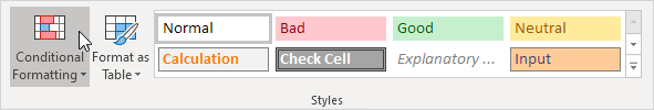 Click Conditional Formatting