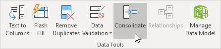 Click Consolidate