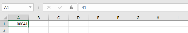 Leading Zeros in Excel