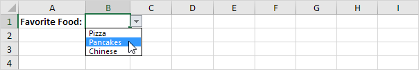 Drop-down List in Excel