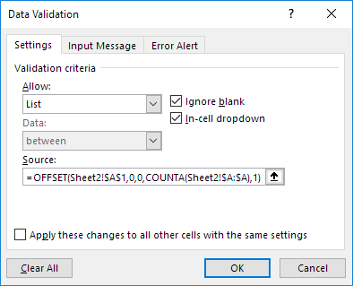 Offset Function