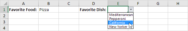 Second Drop-down List