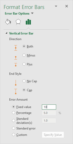 Format Error Bars