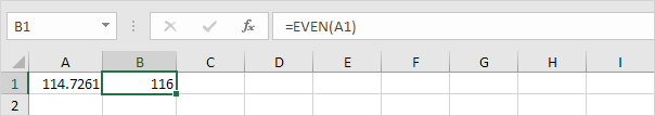 Even Function in Excel