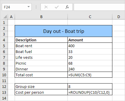 Show Formulas Result