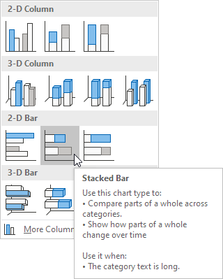 Click Stacked Bar