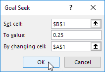 Goal Seek Problem