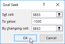 Goal Seek Variables