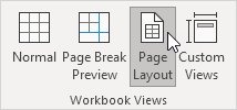 Switch to Page Layout View