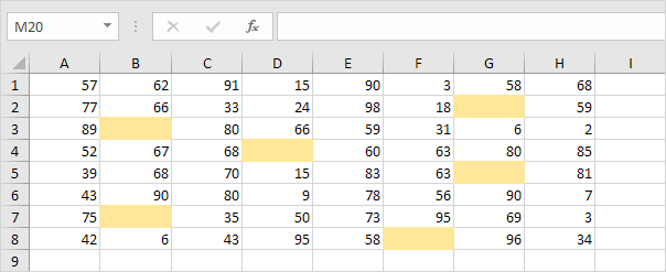 Highlight Blank Cells