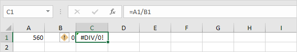 #DIV/0! error