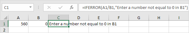 IFERROR function in Excel