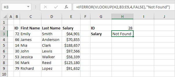 IFERROR and VLOOKUP