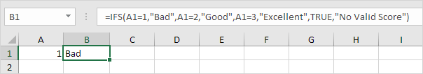 First Ifs Function in Excel