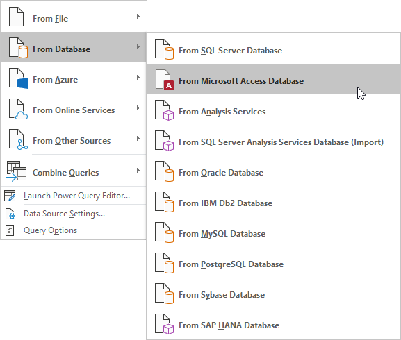 From Microsoft Access Database