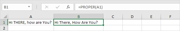 Proper Function in Excel