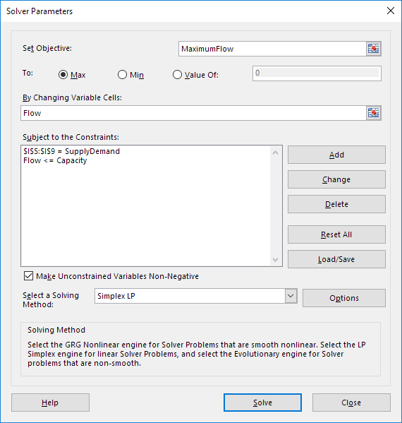 Solver Parameters