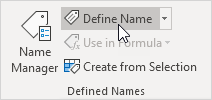 Click Define Name