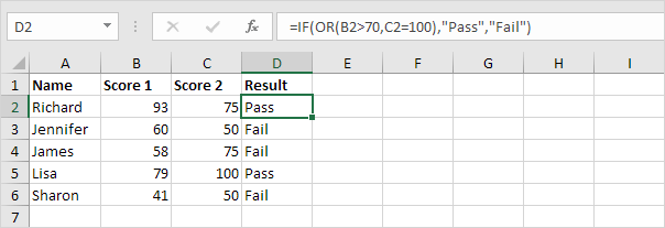 If & Or Function