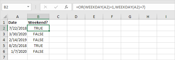 Or & Weekday Function