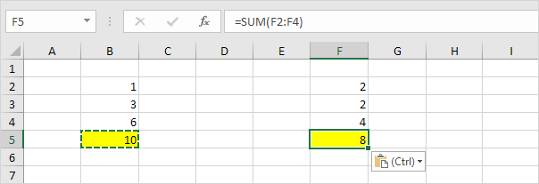 Paste Result