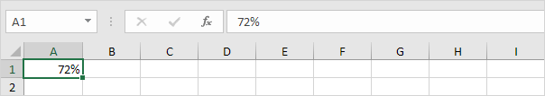 Percentage in Excel