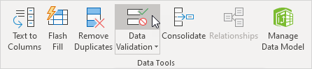 Click Data Validation