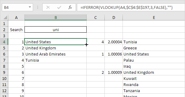 Vlookup Function