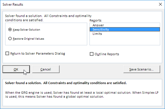 Select Sensitivity