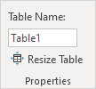 Table Name