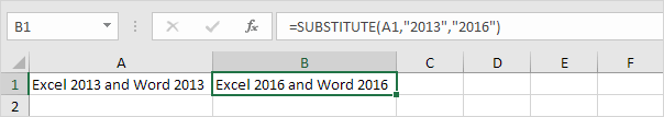 Substitute Function in Excel