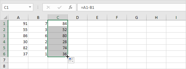 Subtract Columns