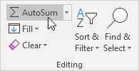 Click AutoSum