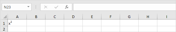 Superscript in Excel