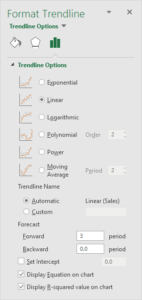 Format Trendline