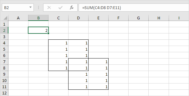 Intersect Operator in Excel